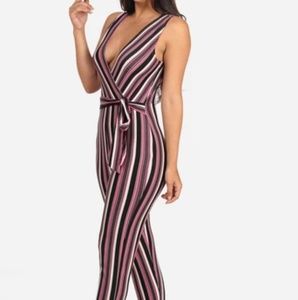 Pink Stripe Jumpsuit